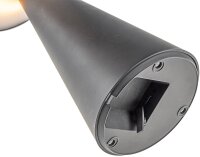 LED Solar-Tischleuchte "Foco Sol" - 2700K, IP44, dimmbar, 20cm, matt schwarz