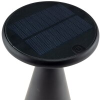 LED Solar-Tischleuchte "Foco Sol" - 2700K, IP44, dimmbar, 20cm, matt schwarz