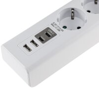 Steckdosenleiste mit Ladebuchsen f&uuml;r USB - USB-A...