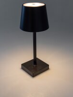 LED Tischleuchte 26cm, Schwarz - 3xAAA Batterie, dimmbar, Licht Warmwei&szlig;