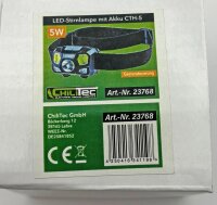 LED-Stirnlampe mit Akku "CTH-5" IP44 - 5W, 375 Lumen, mit Gestensteuerung