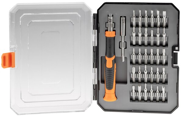 Pr&auml;zisions-Schraubendreher Bit-Set - 30 Bits, Schraubendreher-Griff, Verl&auml;nge