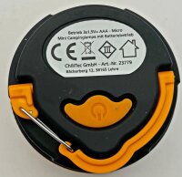 LED Arbeitsleuchte IP44, Batterie 3xAAA - Magnet,& Haken, &Oslash;xH 7x4cm, IP44