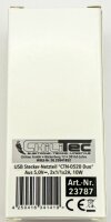 Stecker-Netzteil mit USB "CTN-0520 Duo" - Aus 5V=, 2x1/1x2A, 10W