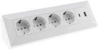 4-fach Steckdosenblock, USB-A+C, wei&szlig; - 250V~/ 16A,...
