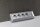 4-fach Steckdosenblock, USB-A+C, silber - 250V~/ 16A, Aufbaumontage, USB 3,1A, PD