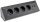 4-fach Steckdosenblock, USB-A+C, schwarz - 250V~/ 16A, Aufbaumontage, USB 3,1A, PD