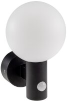 LED Wandleuchte "LAMU" mit PIR-Sensor - IP65, 15W, schwarz, 3000k / warmwei&szlig;