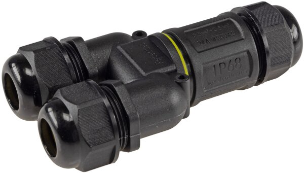 Kabelverbinder Y-Form, IP68, 450V/24A - Schraubanschluss, f&uuml;r Kabel &Oslash; 8-12mm