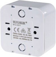 FASKO Schutzkontakt-Steckdose,  AP, Wei&szlig; - 250V~/ 16A, Aufputz, Schraubanschluss