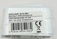 FASKO Wechsel-Schalter, AP, Wei&szlig; - 250V~/ 10A, Aufputz, Schraubanschluss