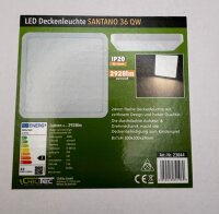 LED Deckenleuchte "Santano 36 Qw" - 30x30cm, 32W, 2928lm, 2900K warmwei&szlig;
