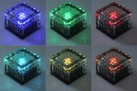 Solar Dekosteine IP65, 4er Set - mit D&auml;mmerungssensor, RGB