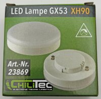 LED Leuchtmittel GX53 "XH 90" warmwei&szlig; - 9W, 805lm, &Oslash;75x25mm, 120&deg;, 3000k