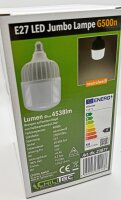 LED Jumbo Lampe E27 50W "G500n" - 4538lm, 4000K,neutralwei&szlig;, &Oslash;xH 12x21,5cm