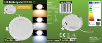LED Licht-Panel "CKP-08 CCT" - 230V, 8W, 3000/4000/6200K, &Oslash; 118mm