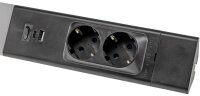 LED Unterbauleuchte "Arusha" schwarz - USB A+C PD, 60cm, Licht neutralwei&szlig;