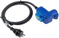 CEE Adapter 90&deg; Winkel mit Steckdose - 230V, H07RNF...