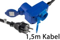 CEE Adapter 90&deg; Winkel mit Steckdose - 230V, H07RNF...