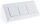 2-fach Steckdosenblock, USB-A+C, wei&szlig; - 250V~/ 16A, USB 3,1A, PD, mit Klappen