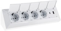 4-fach Steckdosenblock, USB-A+C, wei&szlig; - 250V~/ 16A,...