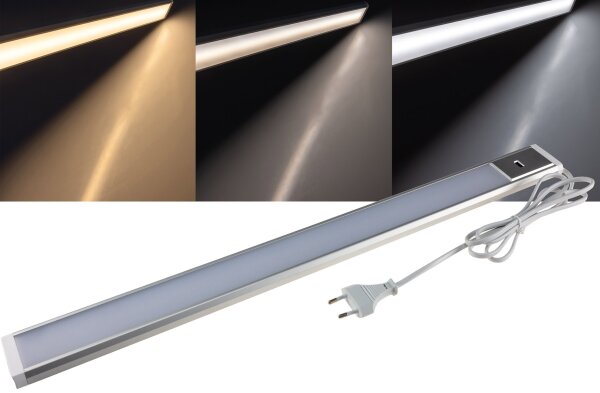 LED Unterbauleuchte "Comprido 600 CCT" - 230V, 60cm, IR-Sensor, 3000k - 6500k
