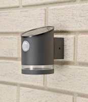 LED Solar Wandleuchte "SWL 119-A" - PIR Bewegungsmelder, IP44, anthrazit