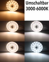 LED Umr&uuml;stmodul "UM1224cct" f&uuml;r Leuchten - &Oslash; 17cm, 12-18-24W, Magnethalter