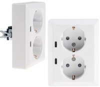 MILOS Schutzkontakt-Steckdose 2-fach - 250V~/16A, 1x UP,...