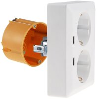 MILOS Schutzkontakt-Steckdose 2-fach - 250V~/16A, 1x UP, 2x USB C/PD, wei&szlig; matt