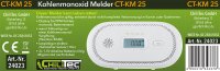 Kohlenmonoxid Melder "CT-KM 25" - EN 50291 zertifiziert