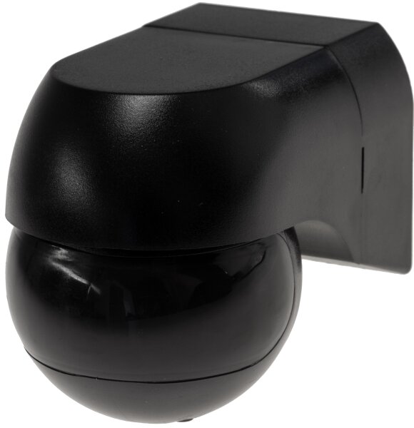 Aufputz Bewegungsmelder "CBM-SL black" - 180&deg;, LED geeignet, IP44, 1-800W,