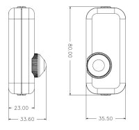 Schnurdimmer f&uuml;r LEDs, 3-150Watt - 230V, Drehregler mit Ein & Aus, schwarz