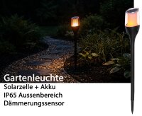 Solar LED-Fackel CT-BELO 64 - IP65, mit Erdspie&szlig;...