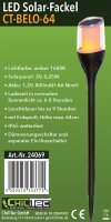Solar LED-Fackel CT-BELO 64 - IP65, mit Erdspie&szlig; max. 64,5cm