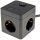 Steckdosen-W&uuml;rfel mit USB-Ladebuchsen - USB-A /USB-C,3-fach, 1,5m Kabel, schwarz