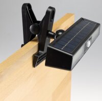 LED Solar Klemmleuchte "SKL 102" - PIR Bewegungsmelder, 102 LEDs, IP44
