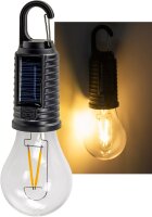 Solar LED Gl&uuml;hlampe mit Akku "CT-KL3" -...