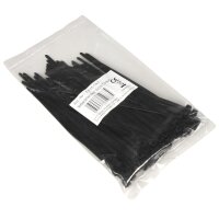 Kabelbinder McPower, schwarz, 140x3,6mm, 100er-Pack, UV...