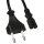 Euro-Netzkabel mit Doppelnutstecker, 1,5m, 0,75mm&sup2;, schwarz