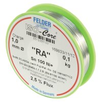 L&ouml;tzinn auf Rolle FELDER ISO-Core RA, 1,0mm, 100g,...