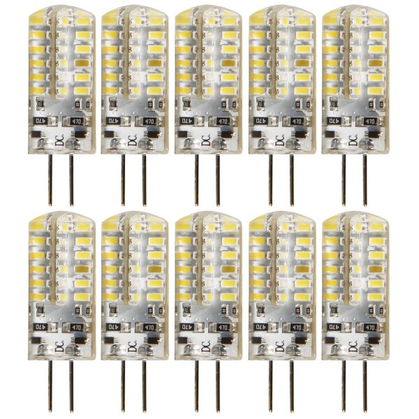 LED-Stiftsockellampe McShine Silicia, G4, 2W, 160lm, warmwei&szlig;, 10er-Pack