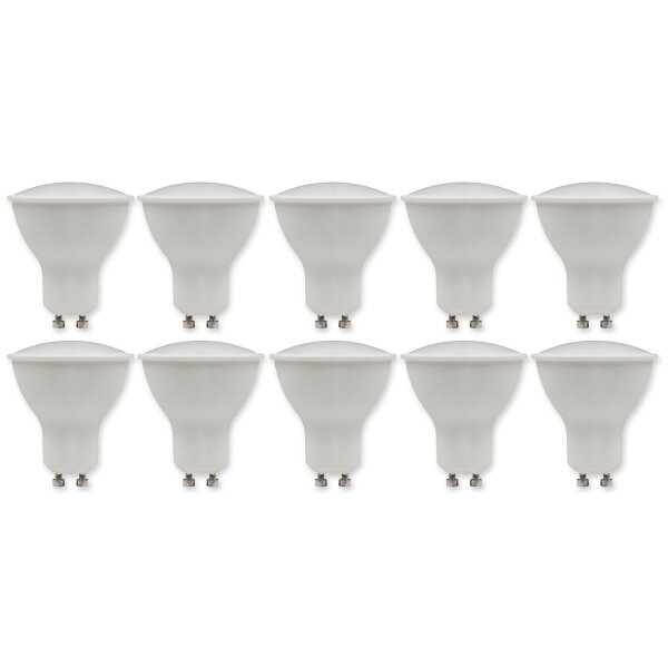 LED-Strahler McShine PV-50-10 GU10, 5W, 400lm, 110&deg;, 3000K,warmwei&szlig;, 10er-Pack