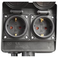 Gartensteckdose McPower, 4-fach, IP44, mit Erdpie&szlig;,...