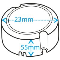 LED-Trafo McShine, 0,5-12W, Ein 220-240V, 12V= Konstantspannung, rund