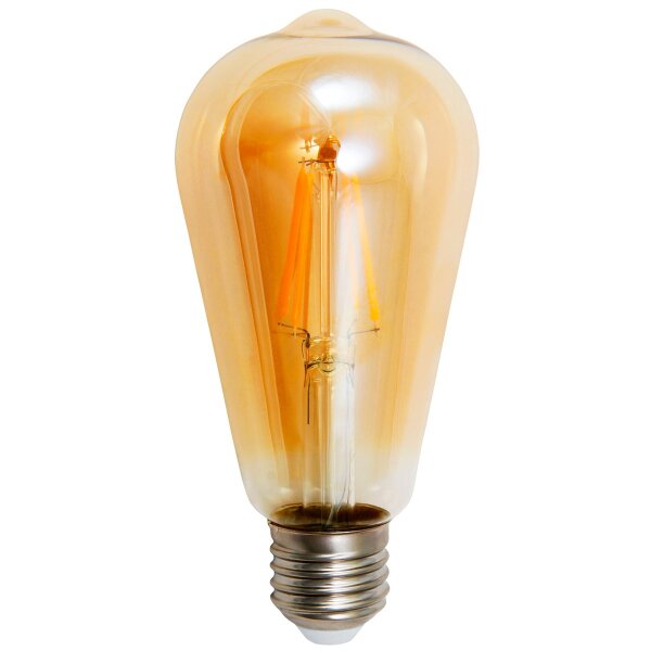 LED Filament Gl&uuml;hlampe McShine Retro E27, 4W, 420lm, warmwei&szlig;, goldenes Glas