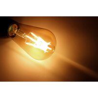 LED Filament Gl&uuml;hlampe McShine Retro E27, 4W, 420lm, warmwei&szlig;, goldenes Glas