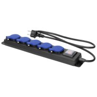 Netzkabel Schutzkontakt-Verl&auml;ngerung, 5-fach, 5m,...