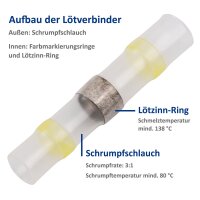 L&ouml;tverbinder McPower, &Oslash;6mm - gelbe Markierung, 4,0-6,0mm&sup2; Kabel, 10er-Pack