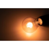 LED Filament Gl&uuml;hlampe McShine Retro E27, 2W, 160lm, warmwei&szlig;, goldenes Glas